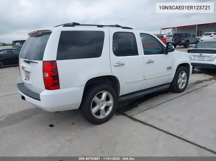 2014 Chevrolet Tahoe Ls VIN: 1GNSCAE01ER123721 Lot: 40763681