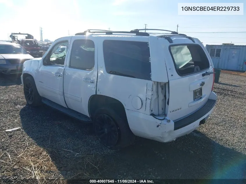 1GNSCBE04ER229733 2014 Chevrolet Tahoe Lt