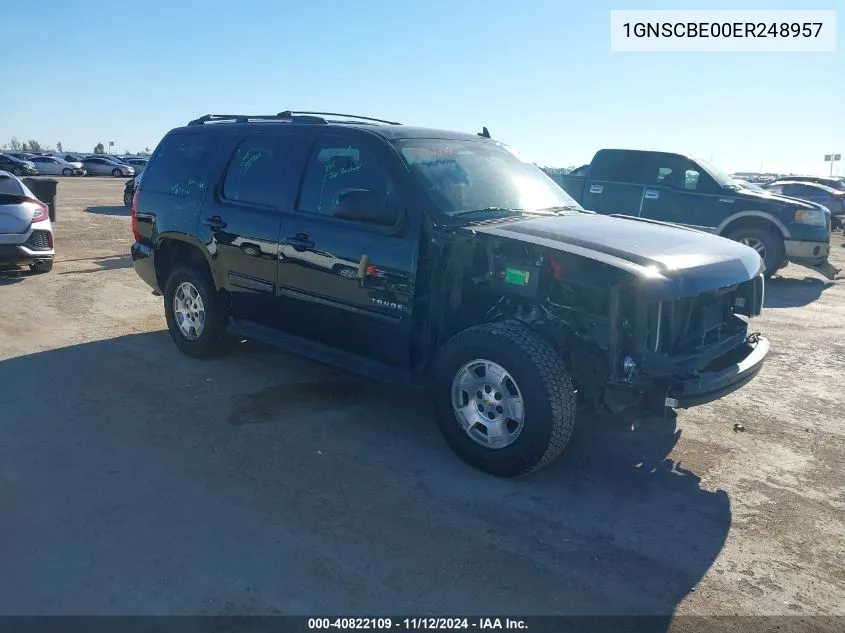 2014 Chevrolet Tahoe Lt VIN: 1GNSCBE00ER248957 Lot: 40822109