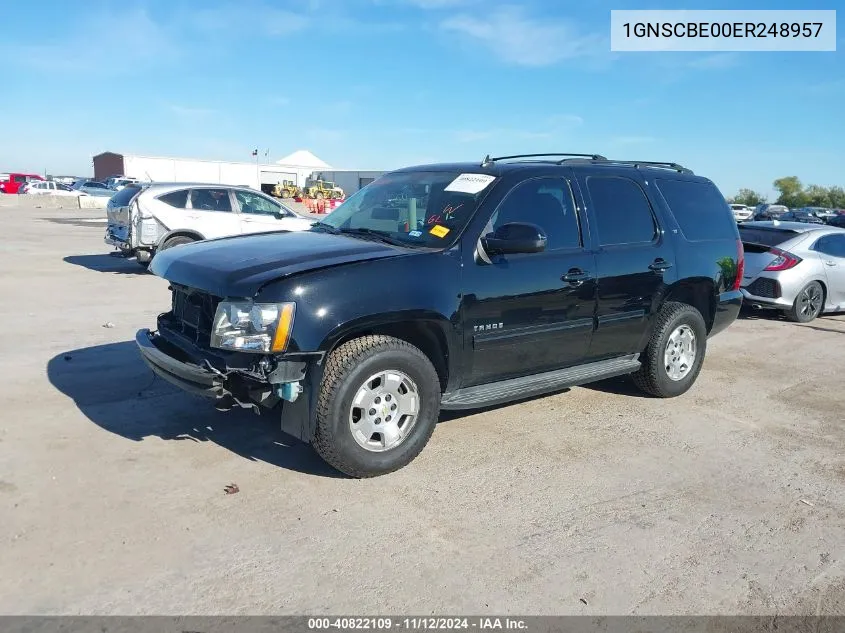 2014 Chevrolet Tahoe Lt VIN: 1GNSCBE00ER248957 Lot: 40822109