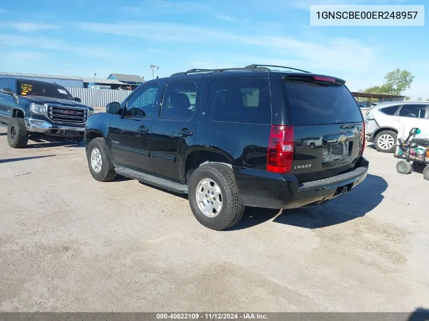 2014 Chevrolet Tahoe Lt VIN: 1GNSCBE00ER248957 Lot: 40822109