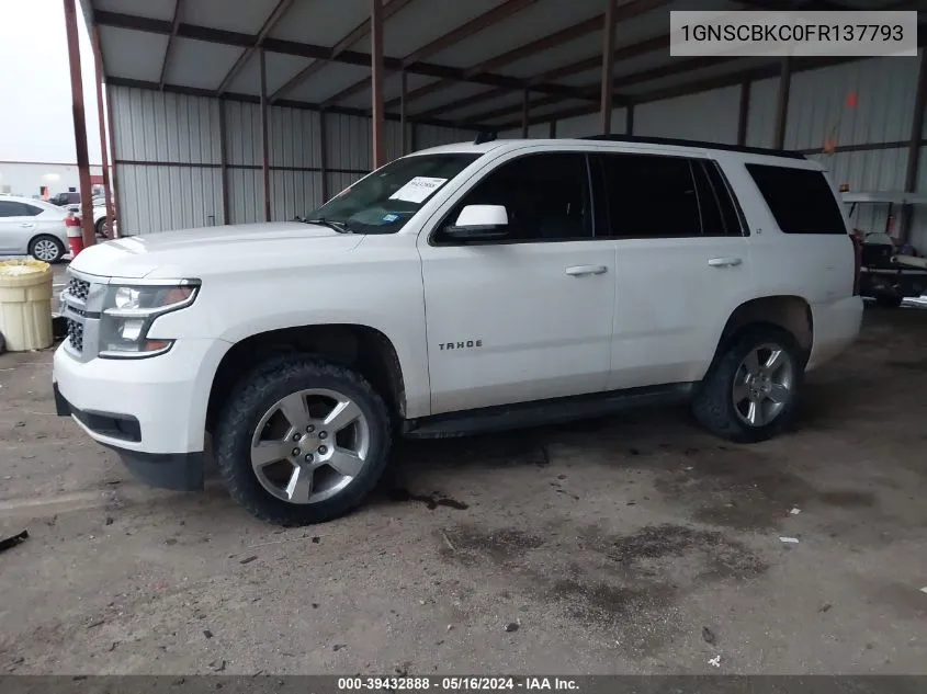 2015 Chevrolet Tahoe Lt VIN: 1GNSCBKC0FR137793 Lot: 39432888