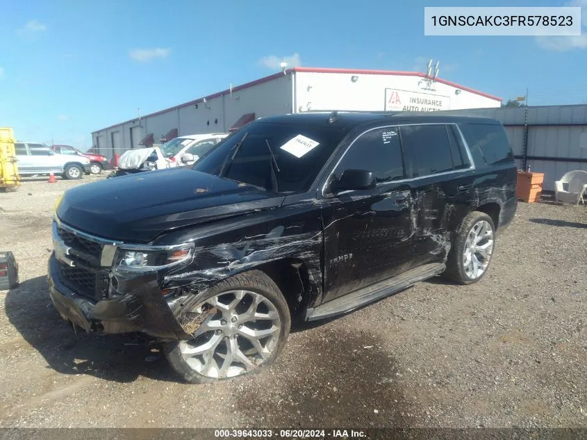 2015 Chevrolet Tahoe Ls VIN: 1GNSCAKC3FR578523 Lot: 39643033