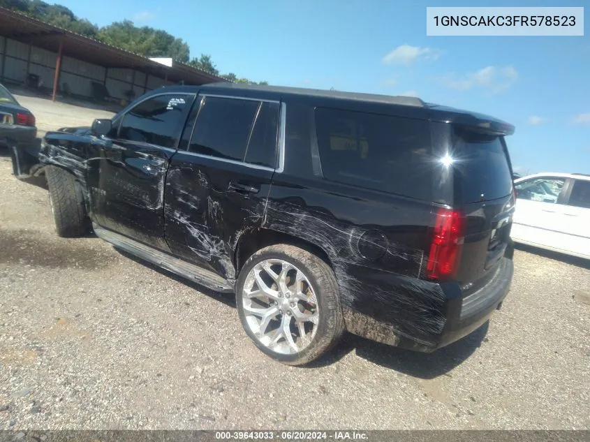 2015 Chevrolet Tahoe Ls VIN: 1GNSCAKC3FR578523 Lot: 39643033