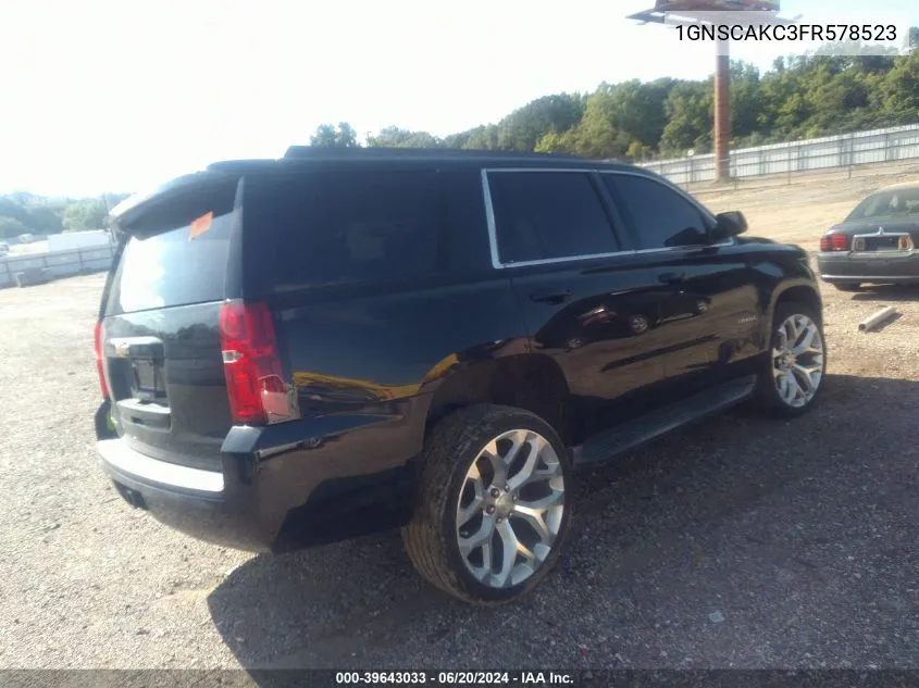 2015 Chevrolet Tahoe Ls VIN: 1GNSCAKC3FR578523 Lot: 39643033