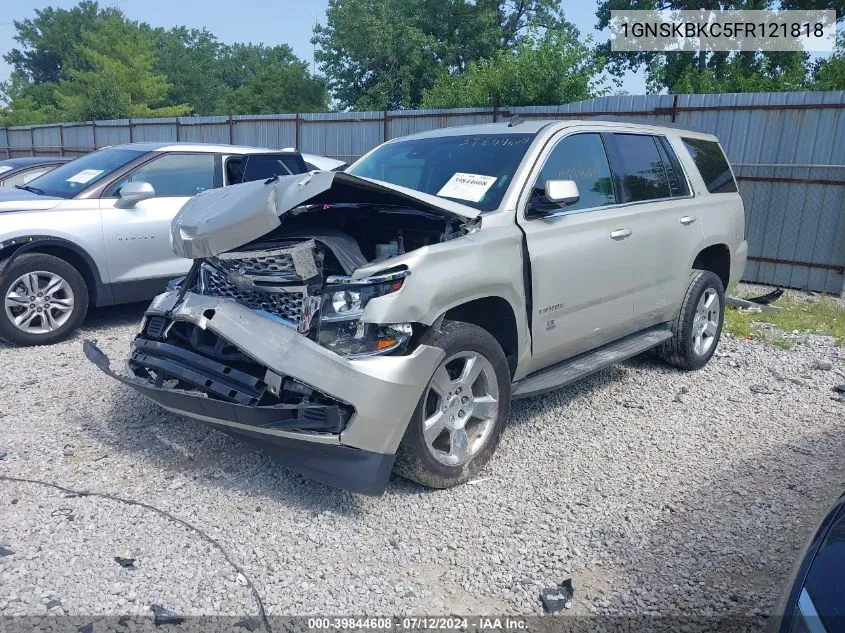 2015 Chevrolet Tahoe Lt VIN: 1GNSKBKC5FR121818 Lot: 39844608