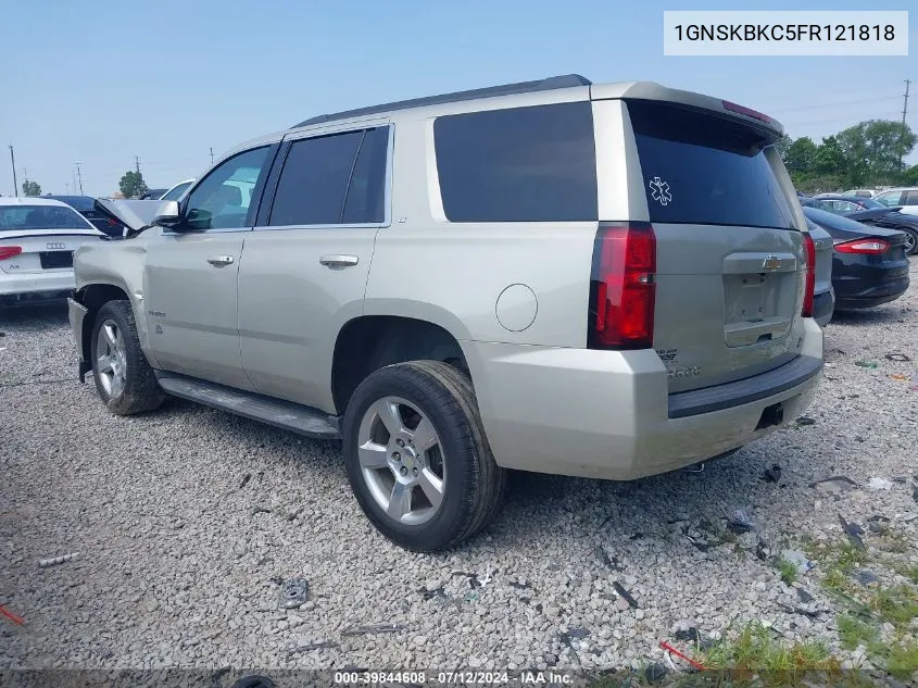 2015 Chevrolet Tahoe Lt VIN: 1GNSKBKC5FR121818 Lot: 39844608