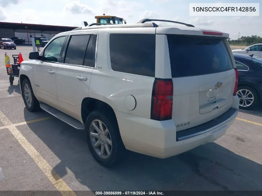 2015 Chevrolet Tahoe Ltz VIN: 1GNSCCKC4FR142856 Lot: 39886899