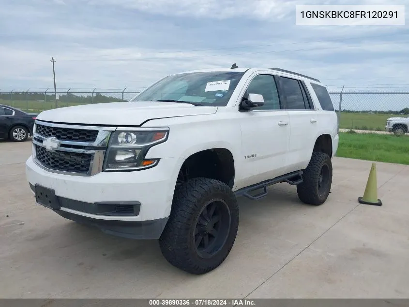 2015 Chevrolet Tahoe Lt VIN: 1GNSKBKC8FR120291 Lot: 39890336