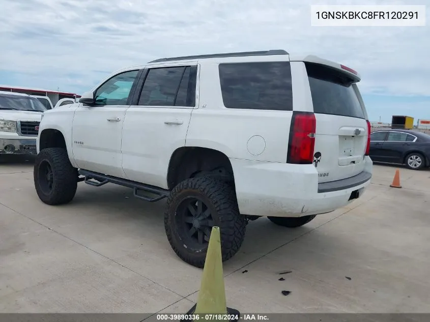 2015 Chevrolet Tahoe Lt VIN: 1GNSKBKC8FR120291 Lot: 39890336