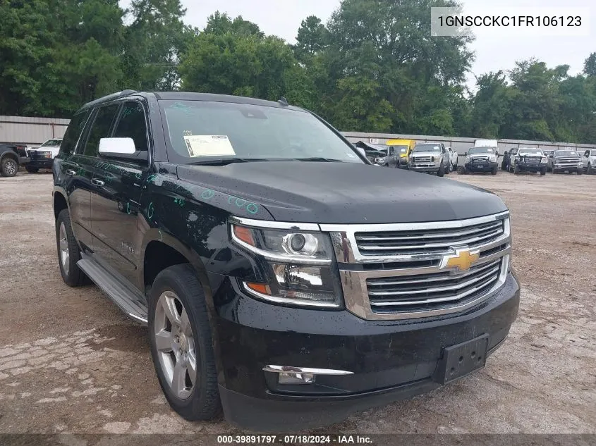 2015 Chevrolet Tahoe Ltz VIN: 1GNSCCKC1FR106123 Lot: 39891797