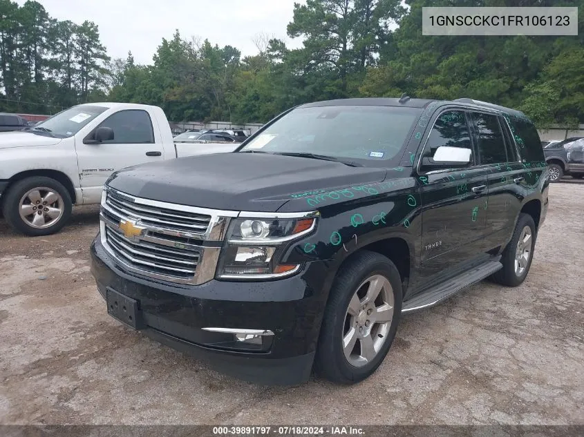 2015 Chevrolet Tahoe Ltz VIN: 1GNSCCKC1FR106123 Lot: 39891797