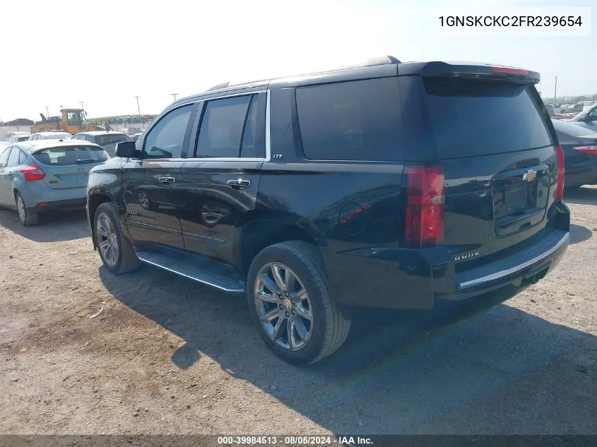 1GNSKCKC2FR239654 2015 Chevrolet Tahoe Ltz