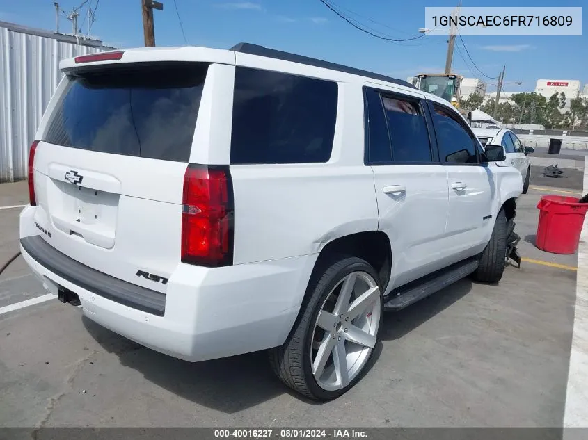 2015 Chevrolet Tahoe Ls VIN: 1GNSCAEC6FR716809 Lot: 40016227