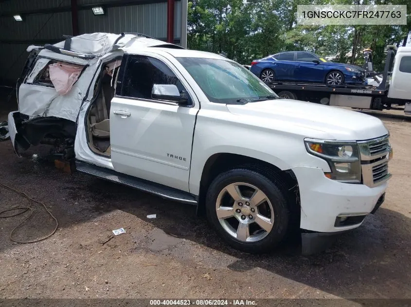 2015 Chevrolet Tahoe Ltz VIN: 1GNSCCKC7FR247763 Lot: 40044523