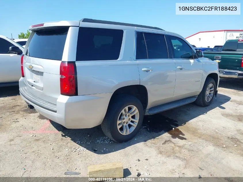 2015 Chevrolet Tahoe Lt VIN: 1GNSCBKC2FR188423 Lot: 40119396