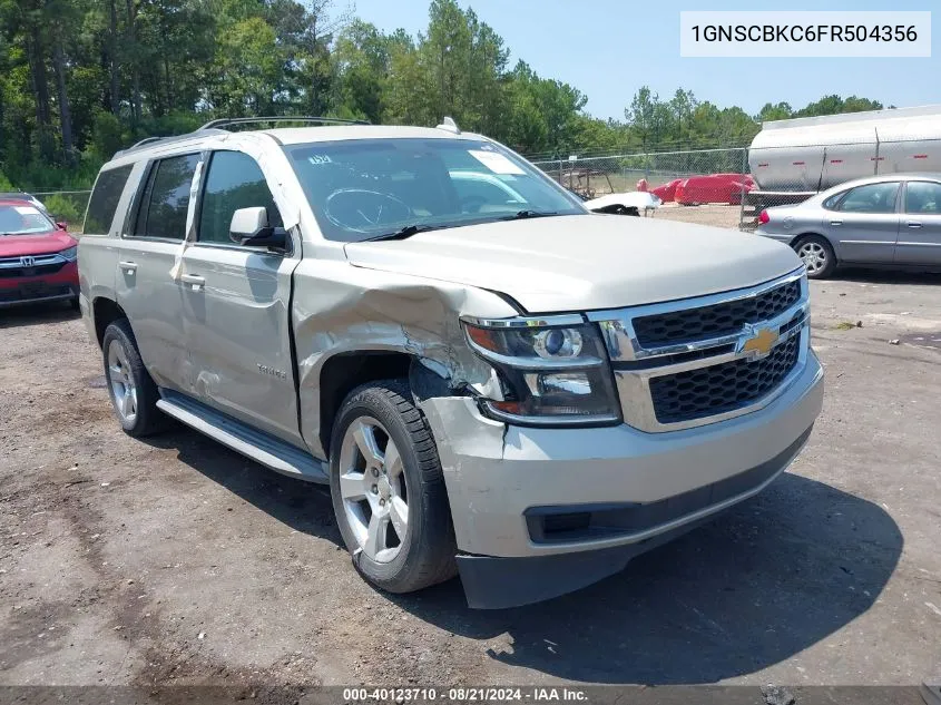 1GNSCBKC6FR504356 2015 Chevrolet Tahoe Lt