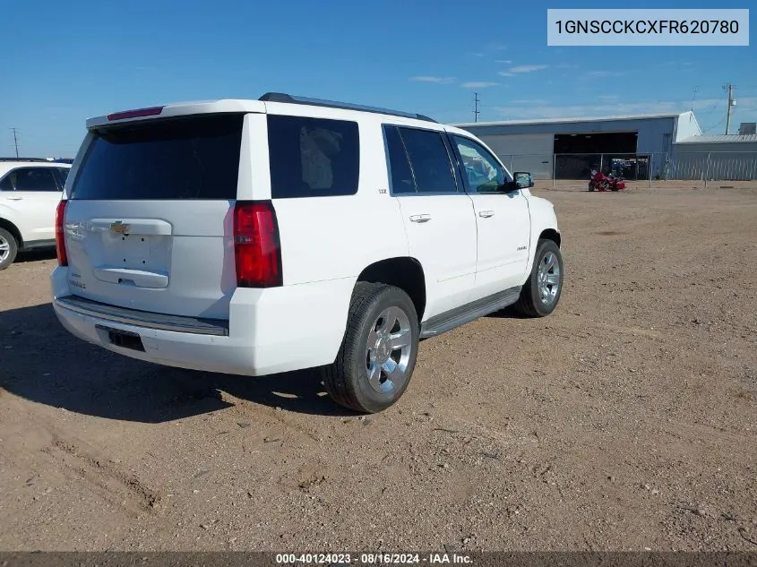 2015 Chevrolet Tahoe Ltz VIN: 1GNSCCKCXFR620780 Lot: 40124023