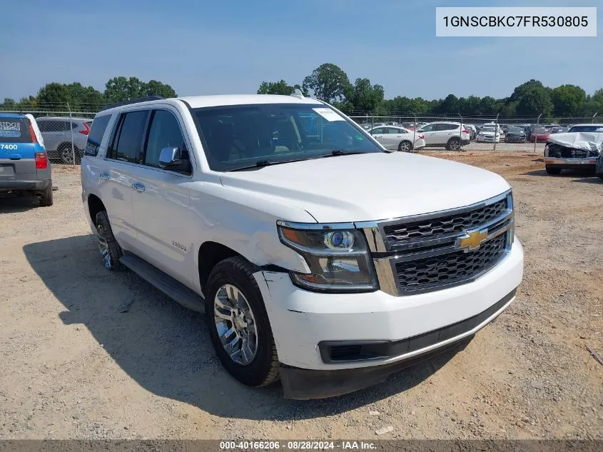 2015 Chevrolet Tahoe Lt VIN: 1GNSCBKC7FR530805 Lot: 40166206