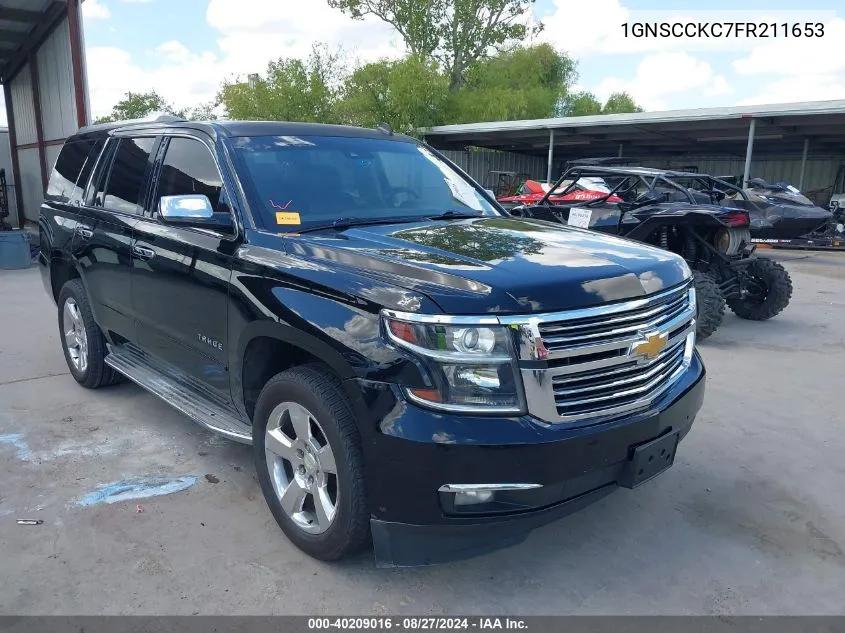 2015 Chevrolet Tahoe Ltz VIN: 1GNSCCKC7FR211653 Lot: 40209016