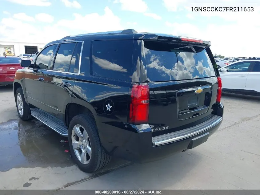 2015 Chevrolet Tahoe Ltz VIN: 1GNSCCKC7FR211653 Lot: 40209016