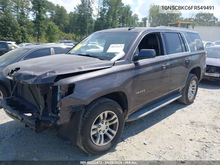 1GNSCBKC6FR549491 2015 Chevrolet Tahoe Lt