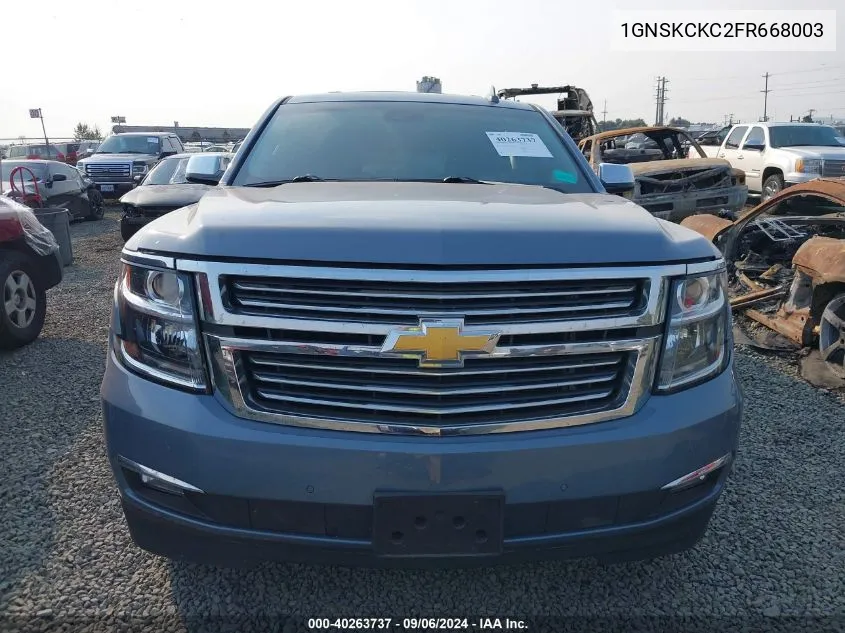 2015 Chevrolet Tahoe Ltz VIN: 1GNSKCKC2FR668003 Lot: 40263737