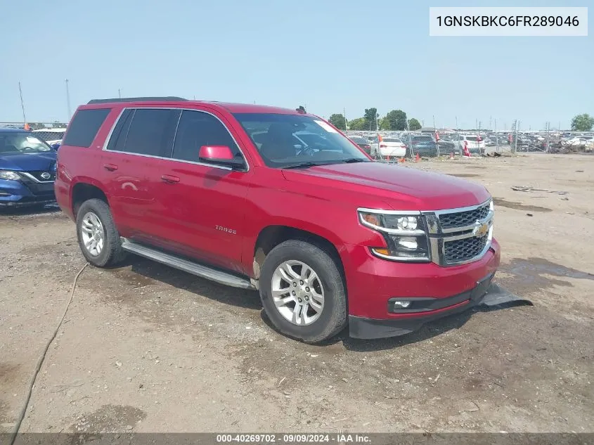 2015 Chevrolet Tahoe Lt VIN: 1GNSKBKC6FR289046 Lot: 40269702