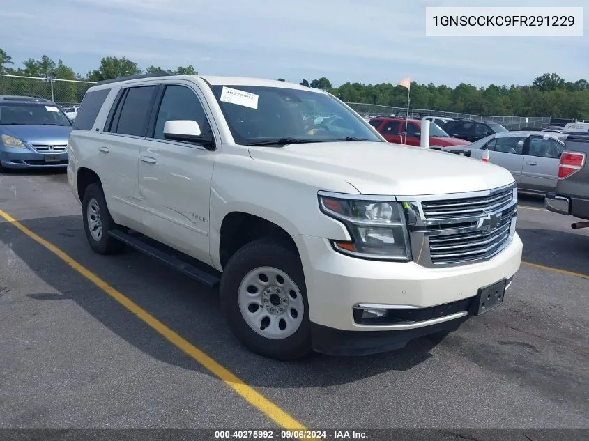 2015 Chevrolet Tahoe Ltz VIN: 1GNSCCKC9FR291229 Lot: 40275992