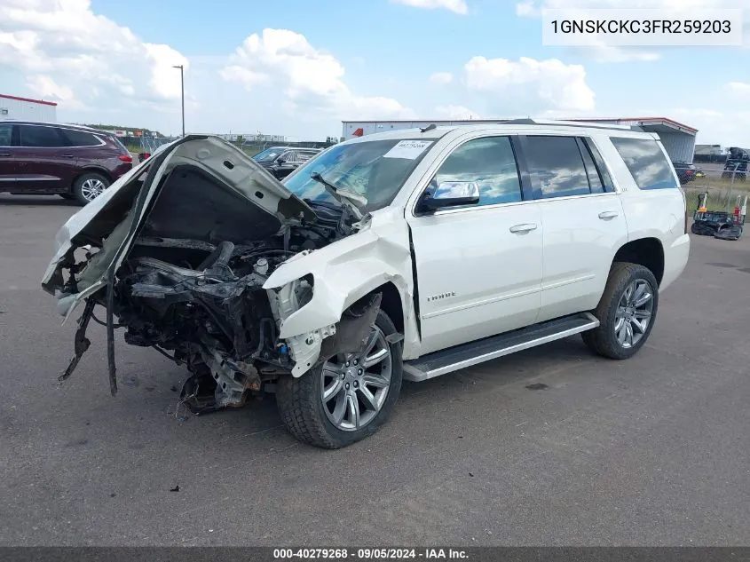 2015 Chevrolet Tahoe Ltz VIN: 1GNSKCKC3FR259203 Lot: 40279268