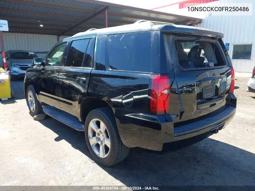 2015 Chevrolet Tahoe Ltz VIN: 1GNSCCKC0FR250486 Lot: 40304704