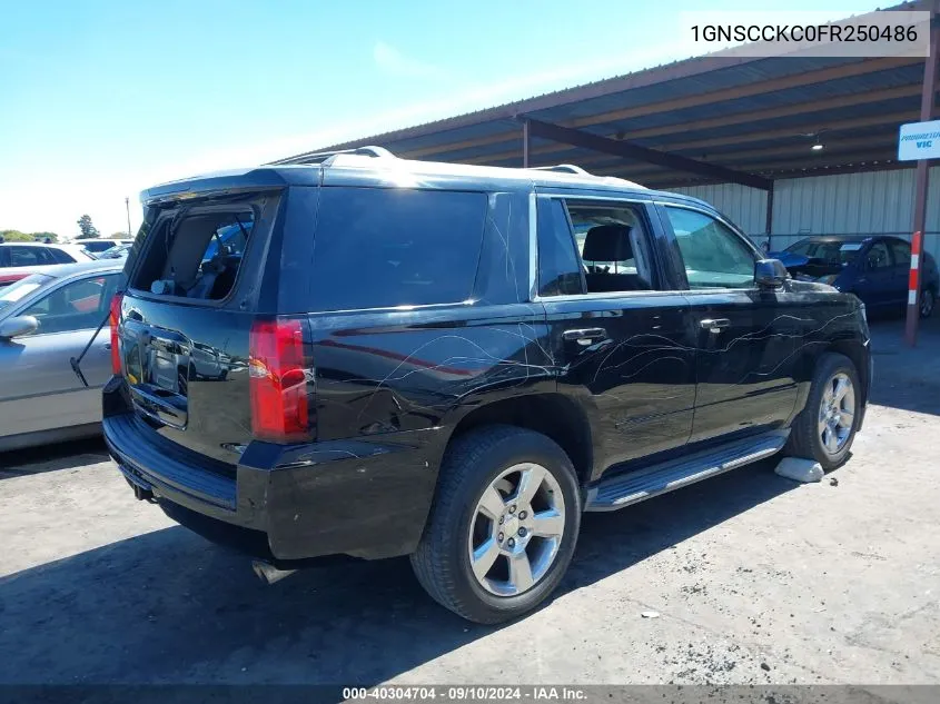 2015 Chevrolet Tahoe Ltz VIN: 1GNSCCKC0FR250486 Lot: 40304704