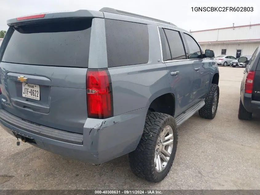 1GNSCBKC2FR602803 2015 Chevrolet Tahoe Lt