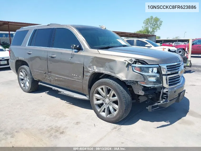 2015 Chevrolet Tahoe Ltz VIN: 1GNSCCKC8FR623886 Lot: 40341830