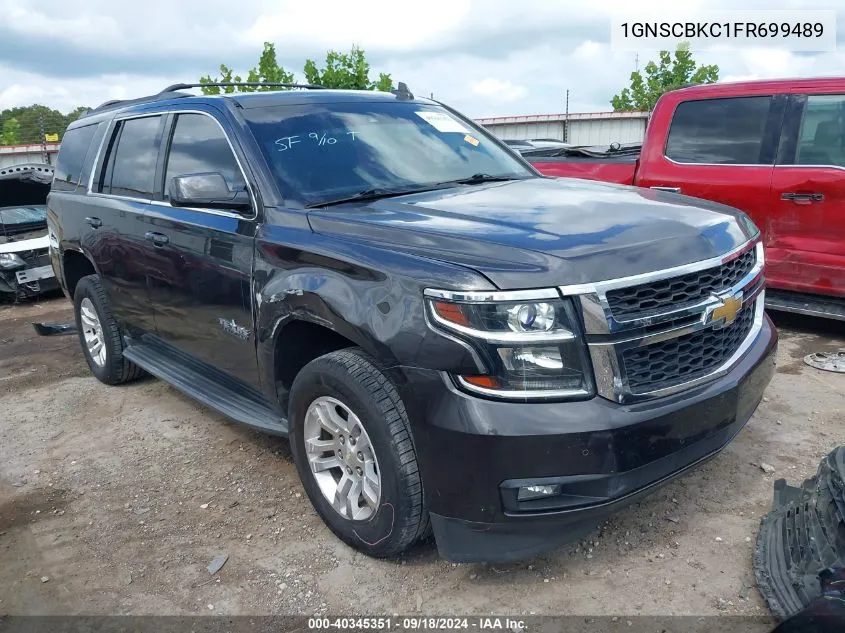 2015 Chevrolet Tahoe Lt VIN: 1GNSCBKC1FR699489 Lot: 40345351