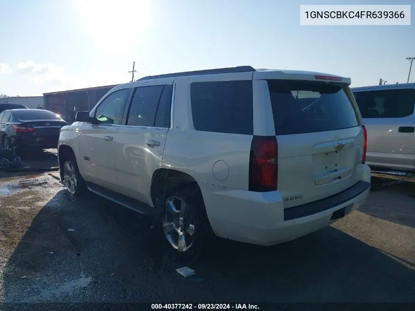 2015 Chevrolet Tahoe Lt VIN: 1GNSCBKC4FR639366 Lot: 40377242