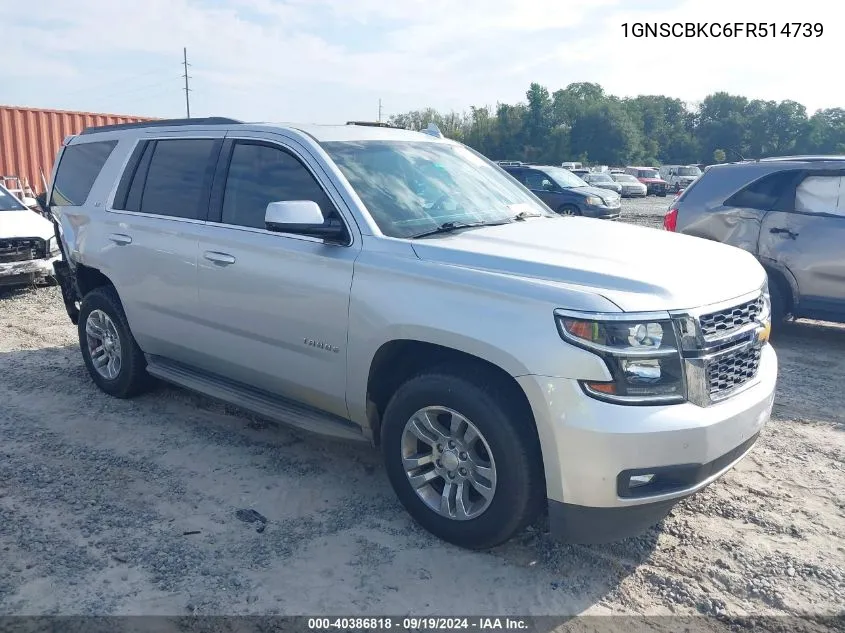 2015 Chevrolet Tahoe Lt VIN: 1GNSCBKC6FR514739 Lot: 40386818