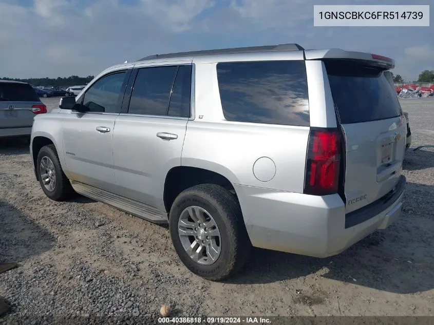 2015 Chevrolet Tahoe Lt VIN: 1GNSCBKC6FR514739 Lot: 40386818