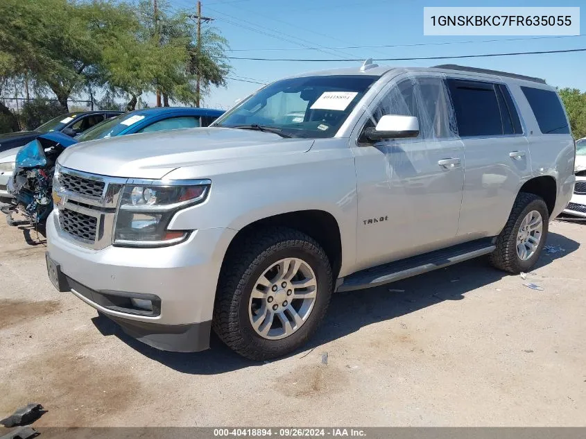 2015 Chevrolet Tahoe Lt VIN: 1GNSKBKC7FR635055 Lot: 40418894