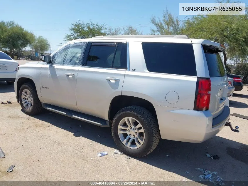 2015 Chevrolet Tahoe Lt VIN: 1GNSKBKC7FR635055 Lot: 40418894