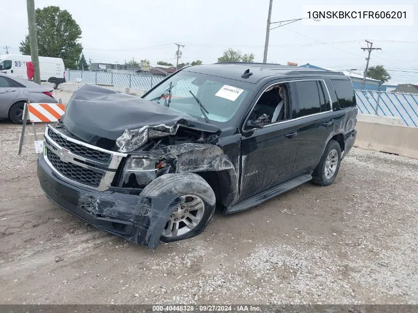 2015 Chevrolet Tahoe Lt VIN: 1GNSKBKC1FR606201 Lot: 40448328