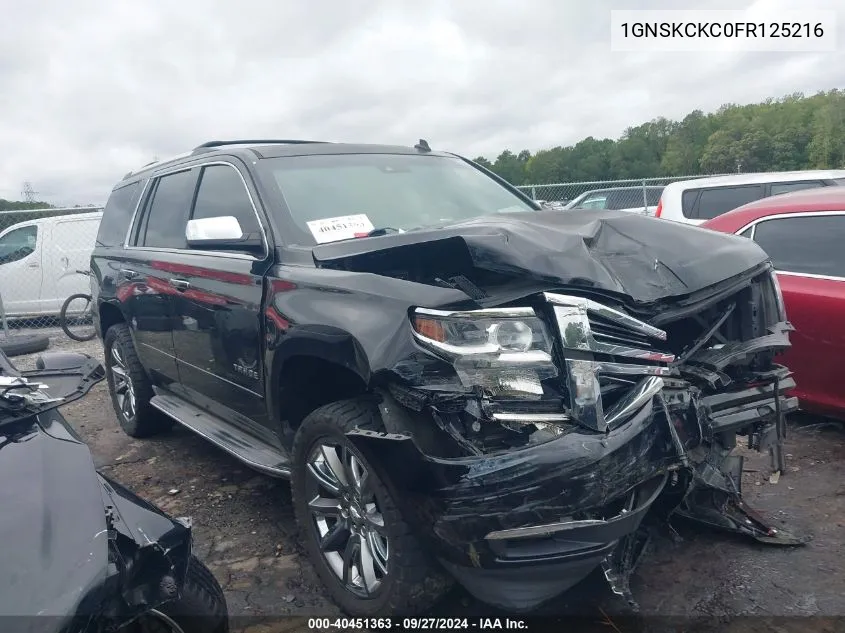 2015 Chevrolet Tahoe Ltz VIN: 1GNSKCKC0FR125216 Lot: 40451363