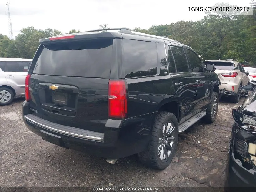 1GNSKCKC0FR125216 2015 Chevrolet Tahoe Ltz