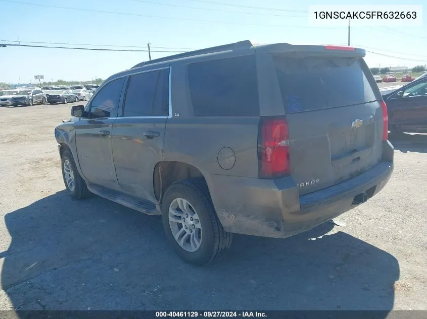 1GNSCAKC5FR632663 2015 Chevrolet Tahoe Ls