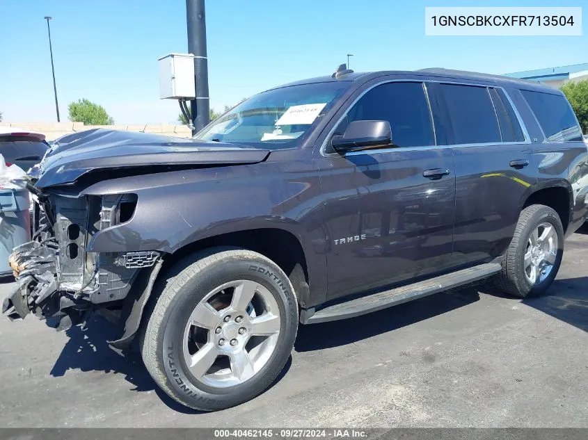 2015 Chevrolet Tahoe Lt VIN: 1GNSCBKCXFR713504 Lot: 40462145