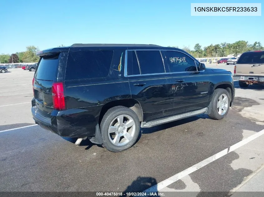 2015 Chevrolet Tahoe Lt VIN: 1GNSKBKC5FR233633 Lot: 40475018