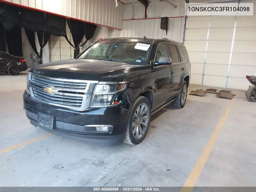 2015 Chevrolet Tahoe Ltz VIN: 1GNSKCKC3FR104098 Lot: 40486898