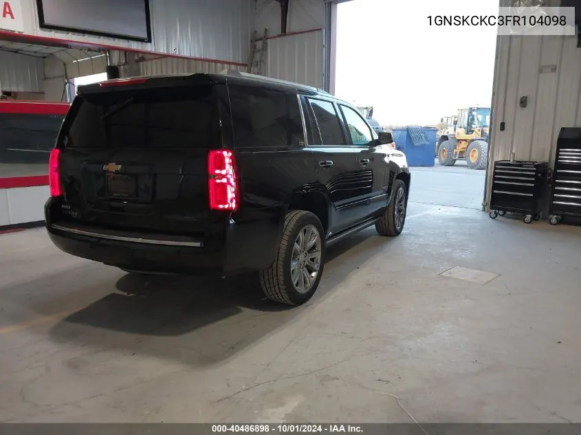 2015 Chevrolet Tahoe Ltz VIN: 1GNSKCKC3FR104098 Lot: 40486898