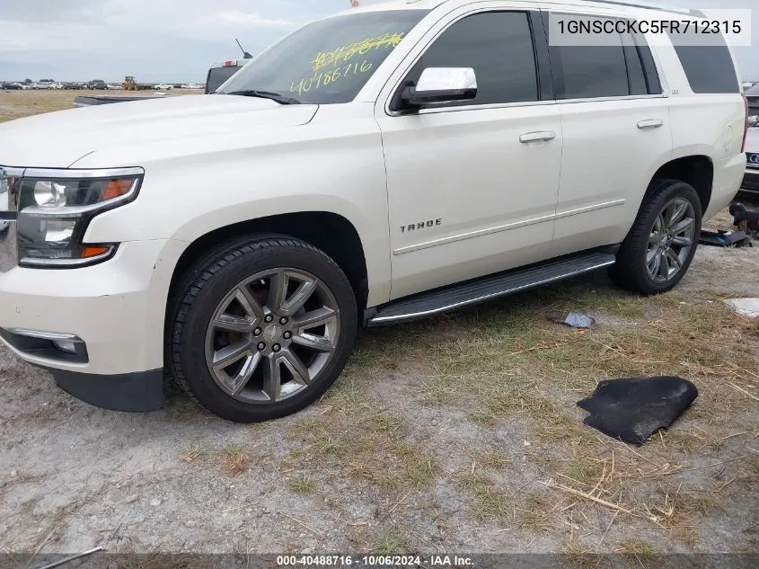 2015 Chevrolet Tahoe C1500 Ltz VIN: 1GNSCCKC5FR712315 Lot: 40488716