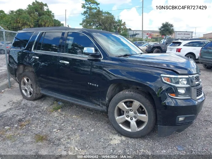 2015 Chevrolet Tahoe Lt VIN: 1GNSCBKC4FR727429 Lot: 40504082